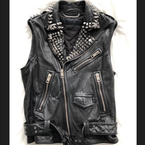 Burberry Prorsum SS11 Studded Leather Biker Vest - Picture 4 of 12